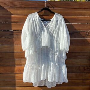 Missguided White Sheer Babydoll Dress